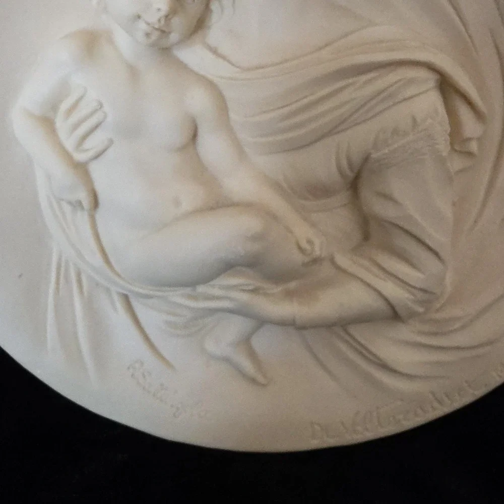 Madonna‎ Profetica Alabaster wall plaque Artist Alberto Santangela Made In Italy